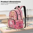 thumbnail image 7 of Kuiaobaty Capybara Floral Print Backpack for Girls 8-10 Strawberry Print Bookbags with Side Pockets Large Capacity School Backpack for Primary School, Pink, 7 of 7