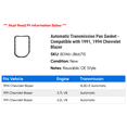thumbnail image 2 of Automatic Transmission Pan Gasket - Compatible with 1991, 1994 Chevy Blazer, 2 of 2