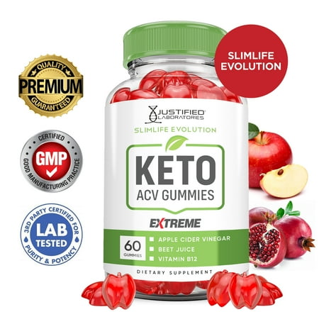 Slimlife Evolution Keto Extreme ACV Gummies 2000mg Dietary Supplement 60 Gummys