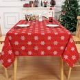thumbnail image 5 of HA-EMORE 60 Inch Round Snowflake Christmas Tablecloth Christmas Decoration - Xmas Table Cloth WP and Washable Holiday Decorative Table Cover for Outdoor, Indoor Party Kitchen Dining Room, 5 of 7