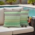 thumbnail image 4 of Sage Green Grey Boho Outdoor Waterproof Pillow Covers, Vintage Ethnic Tribe Abstract Art Decorative Square Throw Pillowcase Sofa Cushion Sham for Patio/Couch/Chair, 20"x20" 2 Pack, 4 of 8