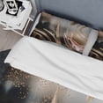 thumbnail image 4 of Designart "Vibrant Swirls Gold and Pink III" Abstract Marble Bedding Covert Set - Modern Gold Abstract Bed Set With 1 Sham, 4 of 6