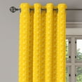thumbnail image 2 of Ambesonne Yellow Grommet Curtain, Lines and Swirling Motifs, 50" x 120", Yellow, 2 of 6