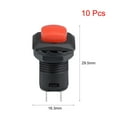 thumbnail image 2 of 10pcs 12mm Latching Type 2 Terminals  Push Button Switch Red Button SPST NO, 2 of 4