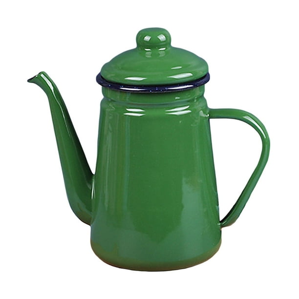 Tetera para estufa Macarena café esmaltada gruesa 1.1 L Verde