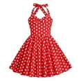 thumbnail image 2 of 1950s Vintage Dresses for Girls Sleeveless Bowknot Heart Neck 4-12 Years, 2 of 6