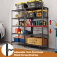 thumbnail image 4 of REIBII 5-Tier Wire Shelving Metal Storage Shelves, 1015 lb Capacity, 13.58 x 21.45 x 60 in, Black, 4 of 8