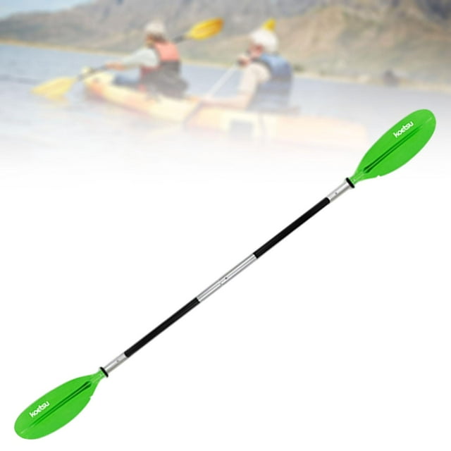 DYNWAVECA Kayak Paddle Paddle Board Paddles 4 Sections Boat Oar 87" Double Ended Canoe Paddle Boat Paddle for Rafting Boating Fittings Green