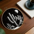 thumbnail image 3 of 1pc Polyester Wall Hanging Ornaments with Plastic Frames Flat Round Cactus 260x7mm, 3 of 9