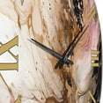 thumbnail image 3 of Designart "Chromatic Agate in Pink and Black II" Abstract Oversized Wall Clock, 3 of 5