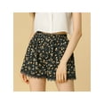 thumbnail image 3 of REFINED ATTIRE Juniors Floral Printed Lace Trim Elastic Waist Shorts, 3 of 7