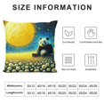 thumbnail image 5 of Orinice Panda, Flowers, Moon/Sun Graphic Decorative Men Women Boy Girl Room Cushion Throw Pillow Cover for Home Couch Living Room Bed Sofa Printed on Both Sides Spring Pillow Case 1PC 22x22in, 5 of 5
