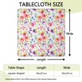 thumbnail image 2 of Pioneer Flower Floral Print Pattern Square Fitted Tablecloth with Elastic Edge,Square Table Cover,Washable Elastic Table Cover for Home Kitchen Party Decor 36"x36", 2 of 6