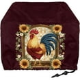 thumbnail image 2 of Rooster Print Toaster Cover Stain Resistant Dust Cover Sunflower Toaster Cover Fit 4 Slice Toaster Lightweight Kitchen Appliance Cover with Top Handle, 2 of 7