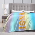 thumbnail image 4 of Iona College Logo Fleece Blanket, Very Soft Microfiber Flannel Blanket for Couch Warm and Cozy for All Seasons, 4 of 6