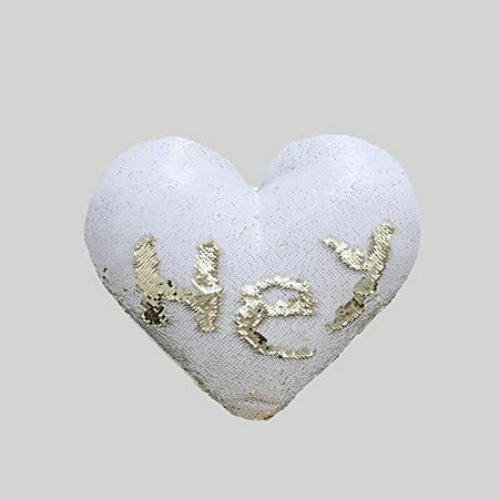 Mermaid Throw Pillow Two Reversible Sequin Color Heart Shaped