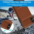 thumbnail image 6 of Phone Case for iPhone Xs Max Wallet Cover with Tempered Glass Screen Protector and RFID Slim Credit Card Holder Slot Stand Cell i X XR Xsmax 10x SX Xmax 10xs 10s 10 Plus Xmaxs Women Men Brown, 6 of 11