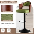 thumbnail image 3 of MOONMISS Swivel Bar Stools Set of 2, Wooden Kitchen Bar Chairs with Back, PU Leather Counter Height Barstools for Kitchen Island,, 3 of 6