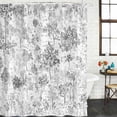 thumbnail image 3 of Gray Botanical Waterproof Fabric Shower Curtain,Watercolor Spring Floral Summer Waterproof Fabric Shower Curtain for Bathroom Curtains Bathtubs Hotel Shower Curtains with 12 Hooks Extra Long 72x96, 3 of 8