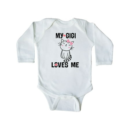 

Inktastic My Gigi Loves Me Girls Granddaughter Gift Baby Girl Long Sleeve Bodysuit