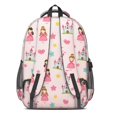 thumbnail image 3 of Princess and Castle Pink Pattern Backpack for School, Cute School Bag with Adjustable Shoulder Straps and Padded Back, 16.9"x12.6"x5.9", 3 of 5