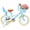 Blue, variant on QWAYQ Kids Bike for 3-5 Years Old, 14" Children Bicycle with Training Wheels, Doll Seat and Basket, Girl's Bikes with Handbrake, Pink