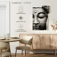thumbnail image 4 of Elephant Stock Meditating Buddha Face Wall Art - Vertical Multi Panel Canvas - Living Room Wall Decor - Religion And Spirituality Multi Panel - Black And White Decor - 14" x 23", 4 of 4