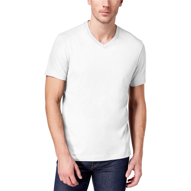 Club Room Mens SS Camiseta básica blanco brillante L Club Room Basic Tee