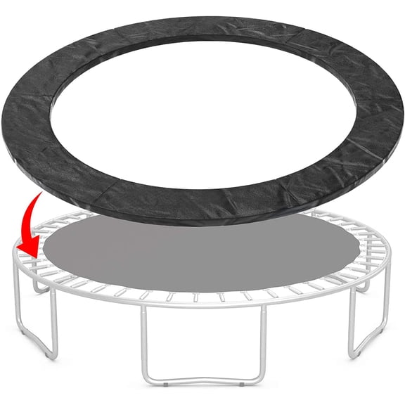 HYPATA Trampoline Replacement Pad, Trampoline Cover Pad 12FT Universal Replacement Trampoline Frame Waterproof Surround Spring Pad for Round Frame