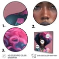 thumbnail image 3 of Designart Pink And Blue African American Woman VI Canvas Wall Art, 3 of 5