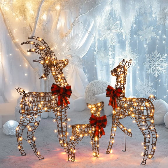OverPatio 4ft LED Outdoor Christmas Display, Waterproof Holiday Decor for Yard and Garden