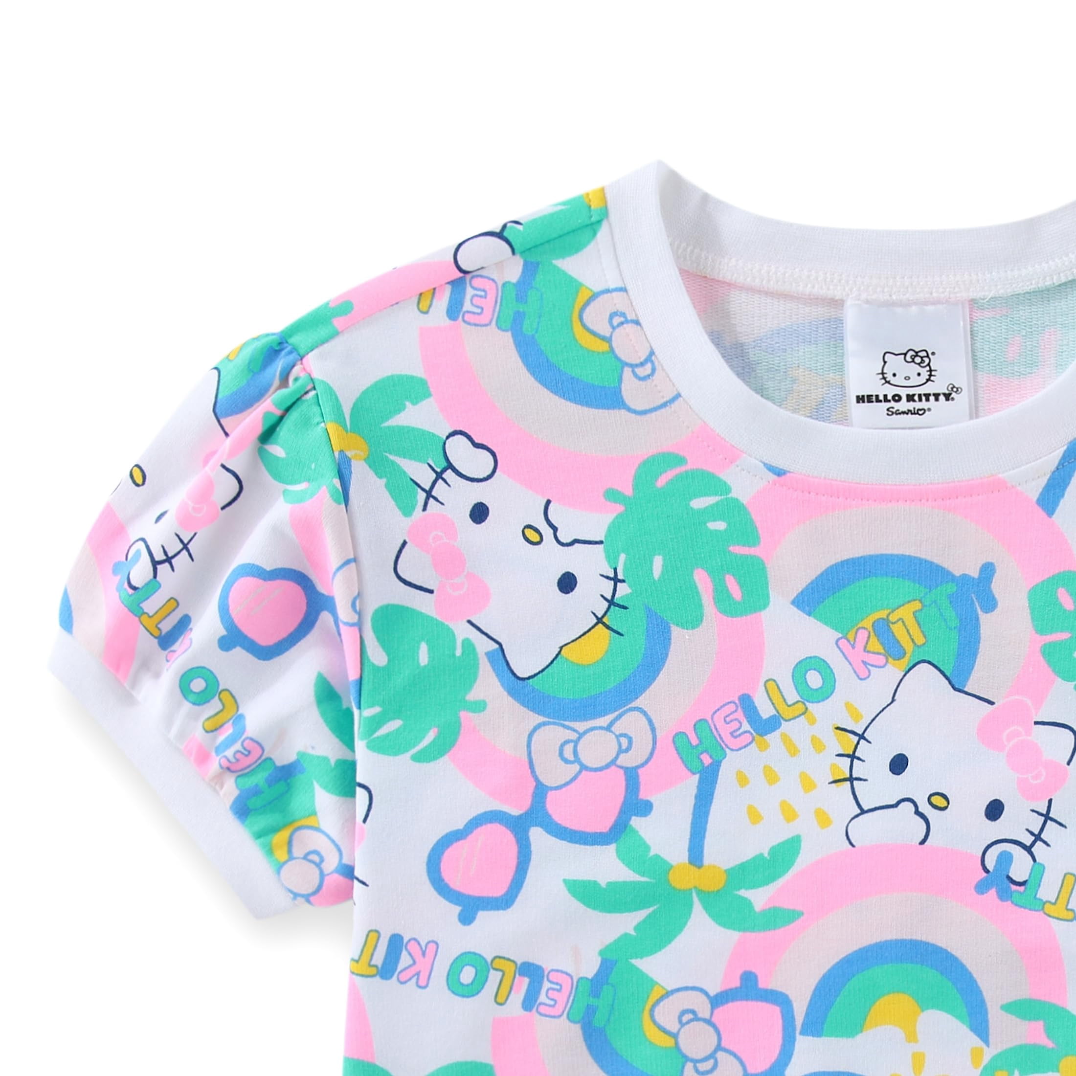 Hello Kitty Sanrio Short Sleeve Shirt and Skirt Set (Girls), 2 Piece Set, Sizes 4-10