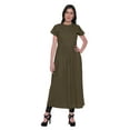 thumbnail image 1 of Moomaya Printed Short Sleeve Front Slit Tunic Dresses For Women Indian Clothing, 1 of 5