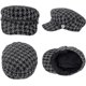 thumbnail image 3 of 1 Pice Bret Casquette Femme Mode (m, 56-58cm), Noir Chapeaux Dcontracte Rtro Lgant Chapeau Visire Casquette D'hiver Pour Dame, 3 of 5