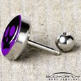 thumbnail image 5 of Body Candy 16G Womens 6mm 316L Stainless Steel Purple Simple Skull Mens Cartilage Earring Helix Tragus Jewelry 1/4", 5 of 8