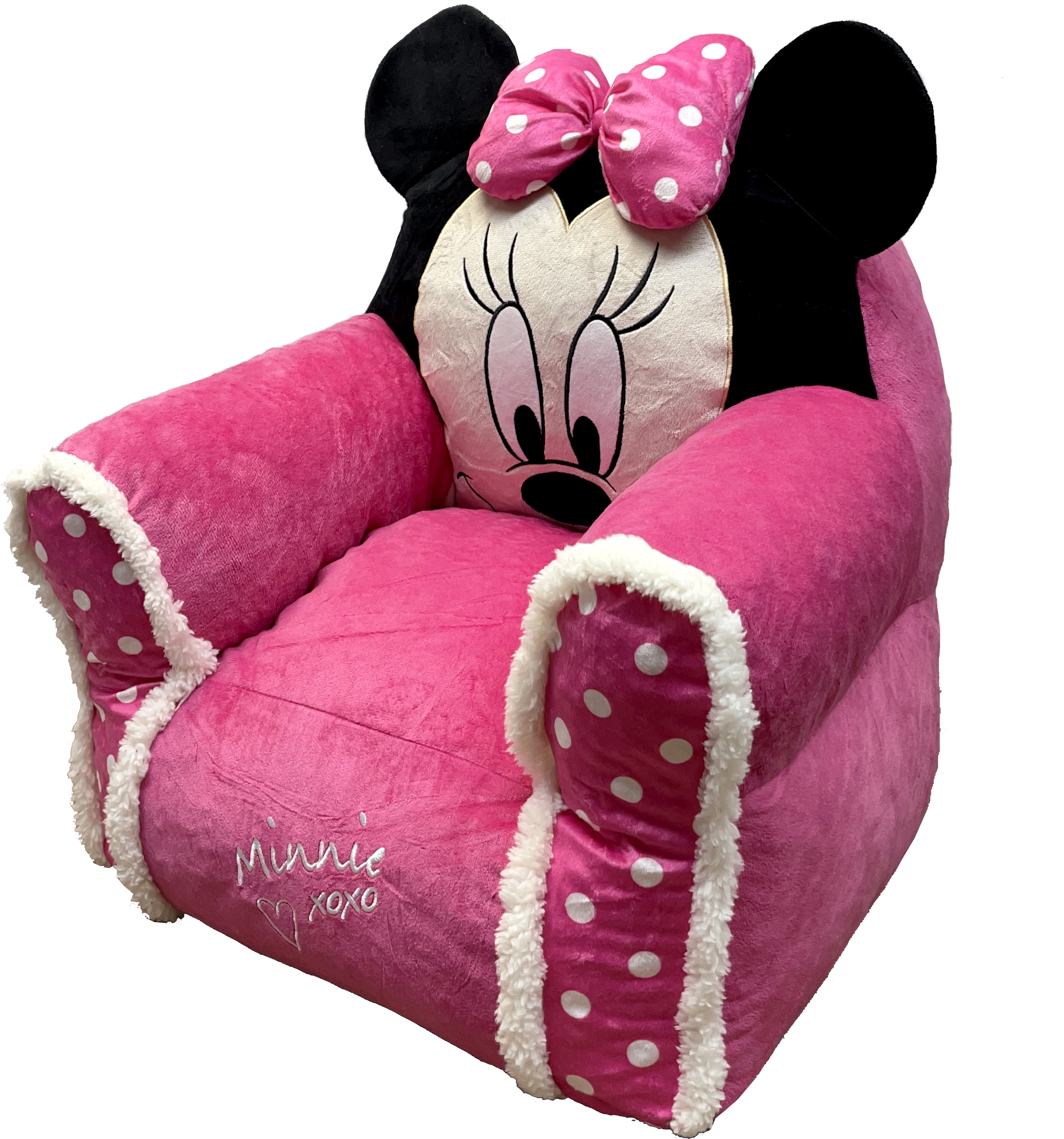 Disney Minnie Mouse Kids Figural Bean Bag Chair, Multicolor photo 4