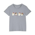 thumbnail image 4 of Zwiiyzr 3-14Y Toddler Boy Girls Christmas Shirts Short Sleeve Round Neck Tees T-Shirt Christmas Graphic Tees Holiday Tops Toddler To Big Kids Gray, 4 of 5