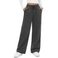 thumbnail image 3 of Fantaslook Womens Sweatpants Baggy Fleece Lined Wide Leg Sweatpants Drawstring Warm Lounge Pants with Pockets, 3 of 9