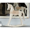 thumbnail image 4 of 14" x 15" Light Brown Wood Horse Sculpture, by DecMode, 4 of 13