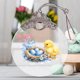 thumbnail image 3 of Uuiauoio Glass Easter Ornament 2D Flat Pendant with Bunny Egg Designs for Tree Gift Basket Filler Holiday Party Decorations Keepsake, 3 of 5