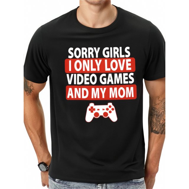 Men's Video Game Graphic Print Casual Crewneck Short Sleeve T-shirt Tee For Adult, Men, Women, Teen, Teenager, Adolescent,Youth