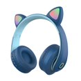 thumbnail image 2 of sobre Oreja Gato Oído Envolvente Sonido Auricular Inalámbrico Auriculares Plegables Control de Control de Ruido para Juegos Teléfonos - Azul y, 2 of 10