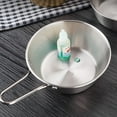 thumbnail image 4 of 2-Pack Makgeolli Bowls, 304 Stainless Steel Korean Traditional Bowls Rice Wine Bowl with Handle, Hiking Soup Dish, Food Bowl Camp Cup, 4.7 Inch, 10 Ounces (Silver), 4 of 6