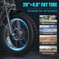 thumbnail image 5 of ZorixBike Electric Bike for Adults, Dual 750W Motors Ebike, 20"Fat Tire E-Mountain Bike,48V 20AH Battery 80 Miles, Full Suspension, 5 of 9