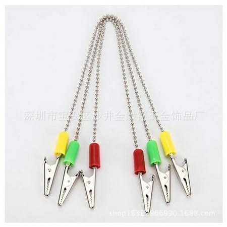 

3pcs Napkin Clips Flexible Chain Bib Clips Bib Fixing Holder Clips Chain Clips