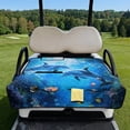 thumbnail image 2 of Xixirimido Golf Cart Seat Covers, Quilted Golf Cart Seat Towel Blanket with 4 Pockets Universal Fit for EZGO Club Car and More 2 Person Seats Carts Non-Slip, Dolphin Fishes Coral Undersea, 2 of 8