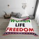 thumbnail image 5 of Mantas divertidas de 40 x 30 pulgadas con texto "Life-Freedom" para mujeres, regalos para mamás, mantas de franela para mujeres, mantas de vellón para sofá, cama, silla, decoración, decoraciones de, 5 of 8