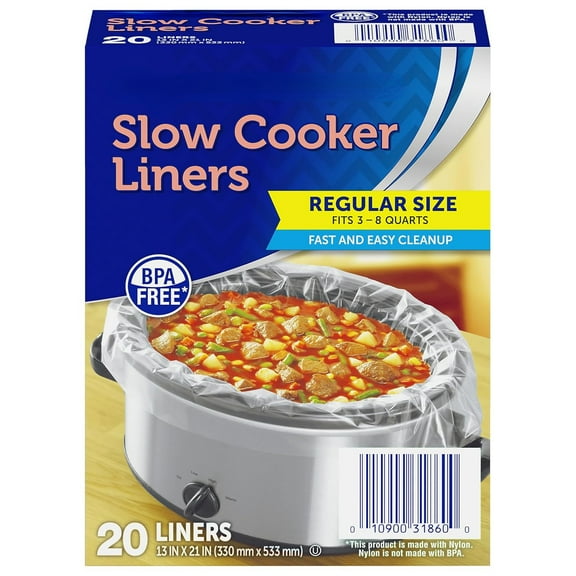 SUMMIT - Kitchens Slow Cooker Liners, Regular (Fits 3-8 Quarts), 20 Count