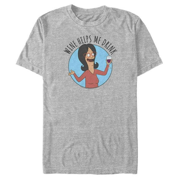 Men's Bob's Burgers Linda Wine Helps Graphic Tee Athletic Heather 2X Large