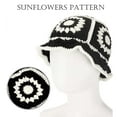 thumbnail image 5 of LAVA Crochet Bucket Hats for Women Handmade Foldable Flower Knitted Hat with Brims (Khaki), 5 of 8